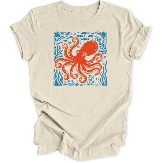 Folk Art Octopus Unisex T-Shirt - Wild Spirit