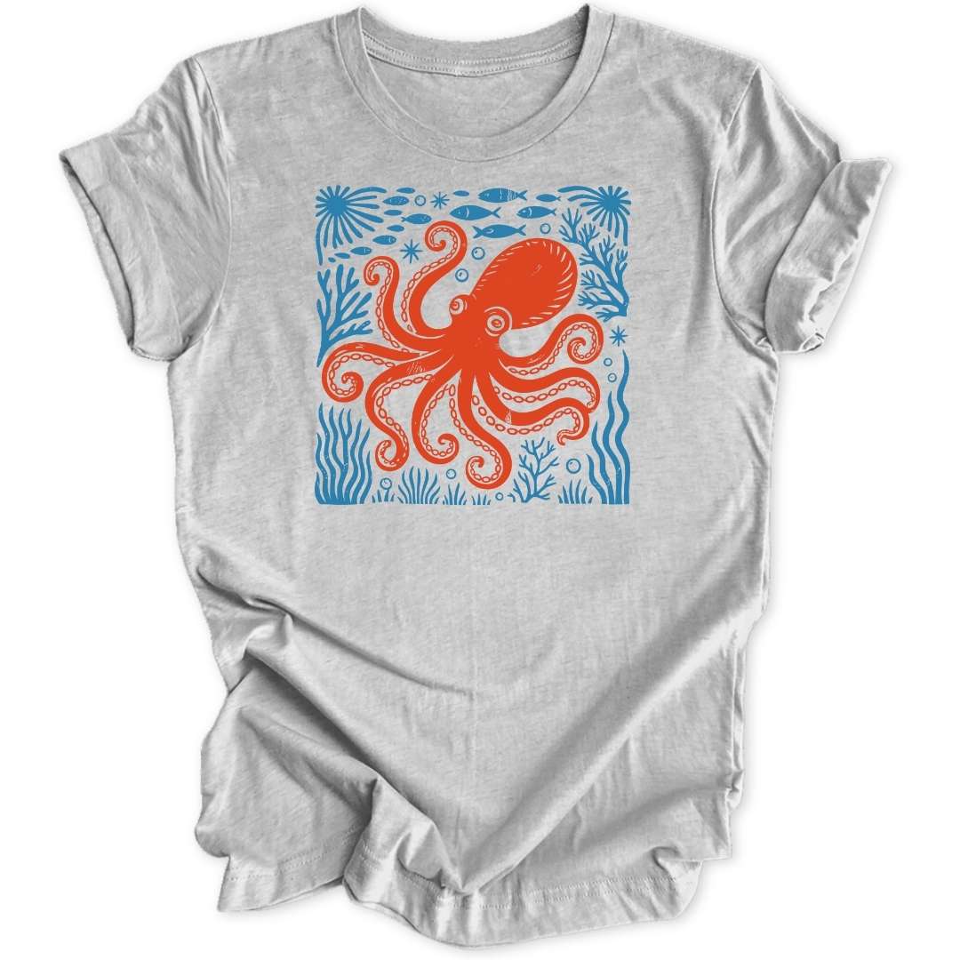 Folk Art Octopus Unisex T-Shirt - Wild Spirit