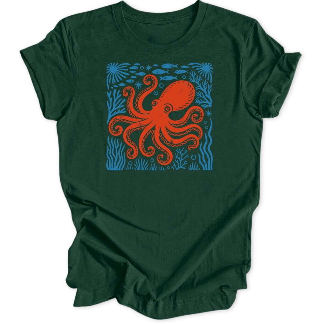 Folk Art Octopus Unisex T-Shirt - Wild Spirit