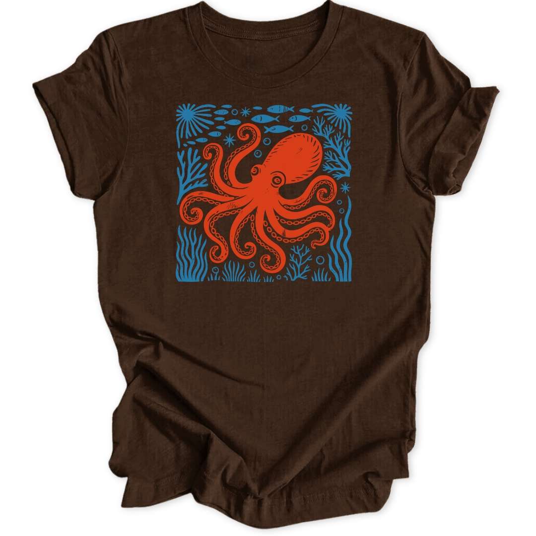 Folk Art Octopus Unisex T-Shirt - Wild Spirit