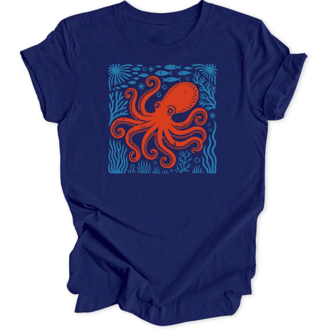 Folk Art Octopus Unisex T-Shirt - Wild Spirit