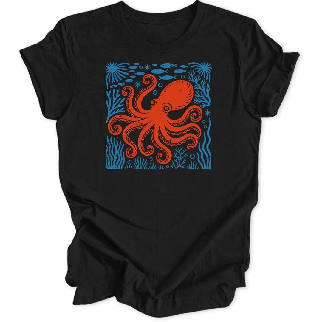 Folk Art Octopus Unisex T-Shirt - Wild Spirit