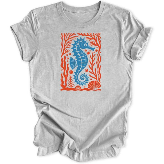 Folk Art Seahorse Unisex T-Shirt - Wild Spirit
