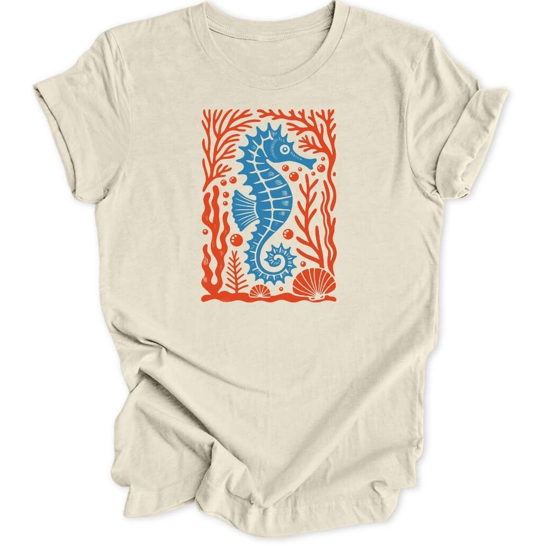 Folk Art Seahorse Unisex T-Shirt - Wild Spirit