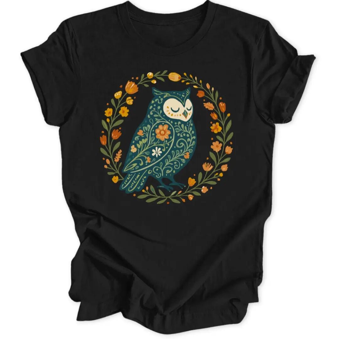 Folky Owl Unisex T-Shirt - Wild Spirit