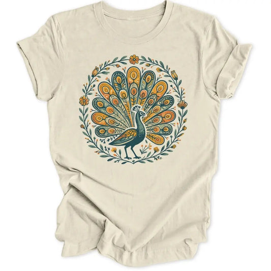 Folky Peacock Unisex T-Shirt - Wild Spirit