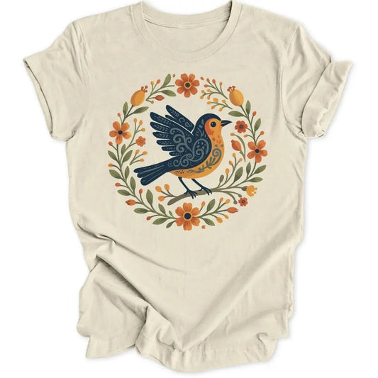 Folky Robin Unisex T-Shirt - Wild Spirit
