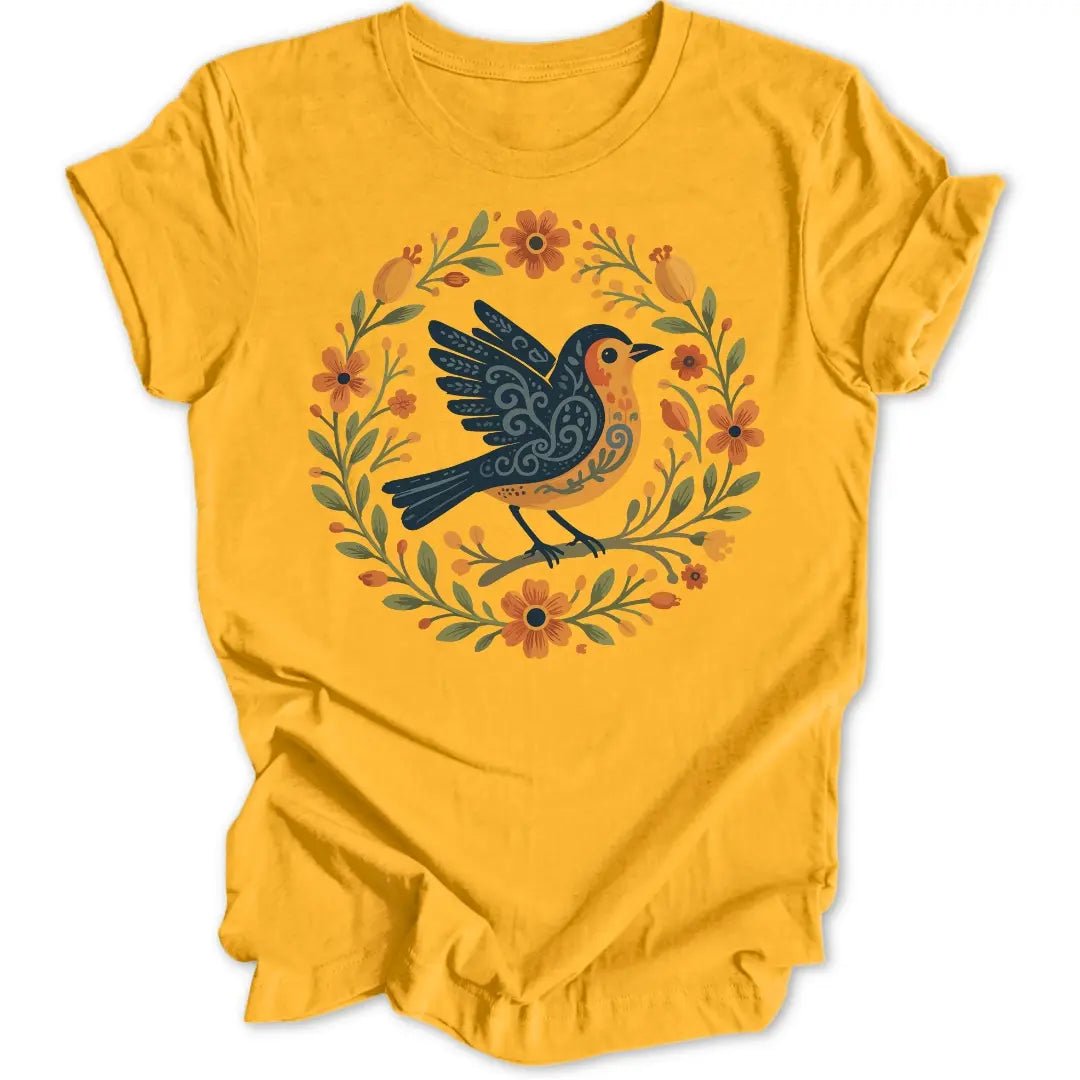 Folky Robin Unisex T-Shirt - Wild Spirit