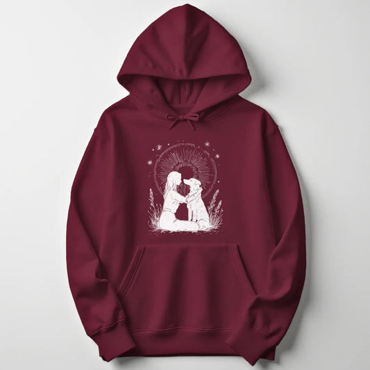 Girl With Dog Unisex Hoodie - Wild Spirit
