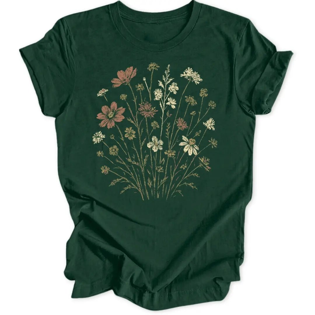 Grungy Flowers Unisex T-Shirt - Wild Spirit