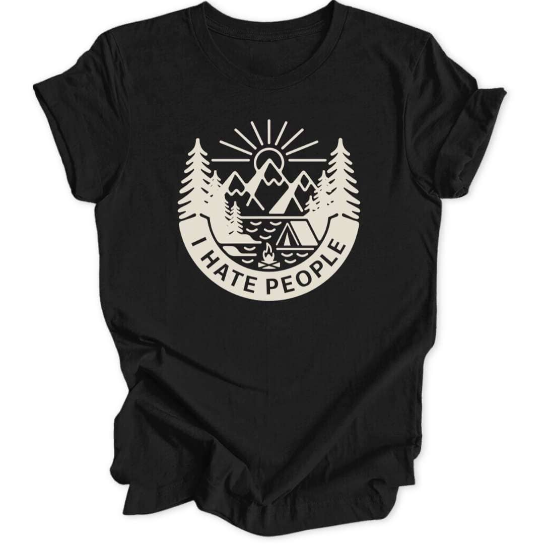 Hate People Badge Unisex T-Shirt - Wild Spirit