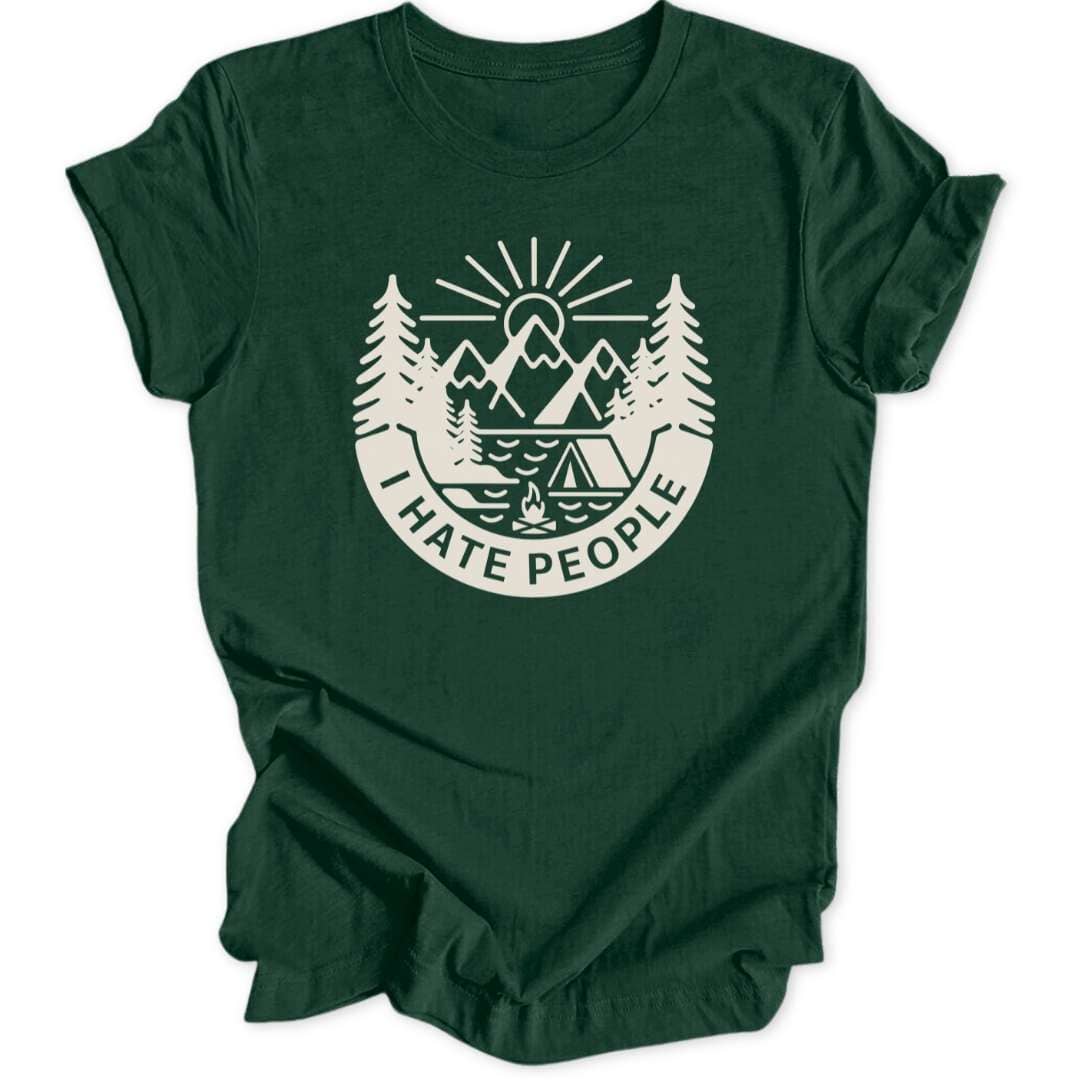 Hate People Badge Unisex T-Shirt - Wild Spirit