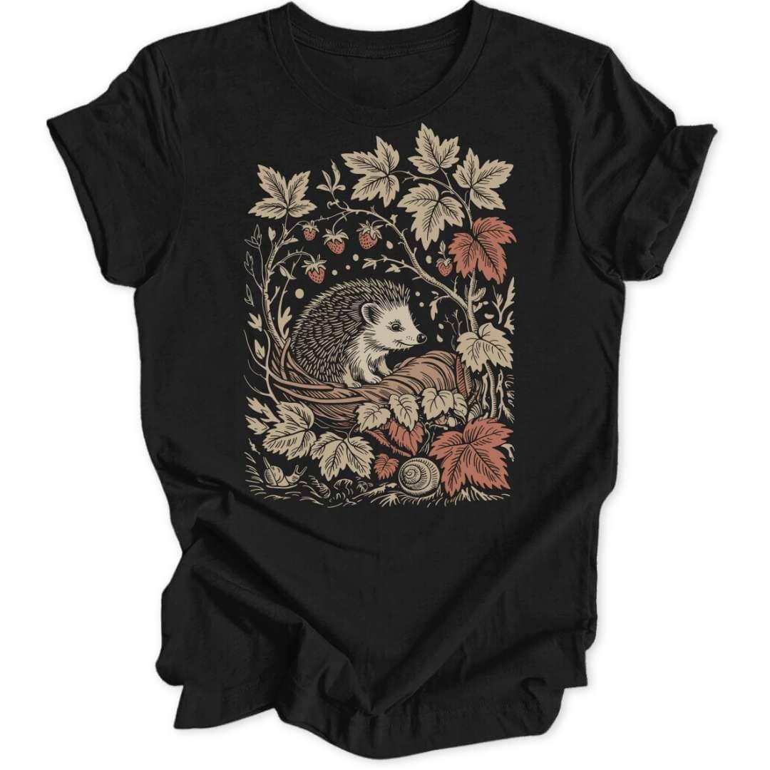 Herbst Igel T-Shirt T-Shirt Schwarz / S