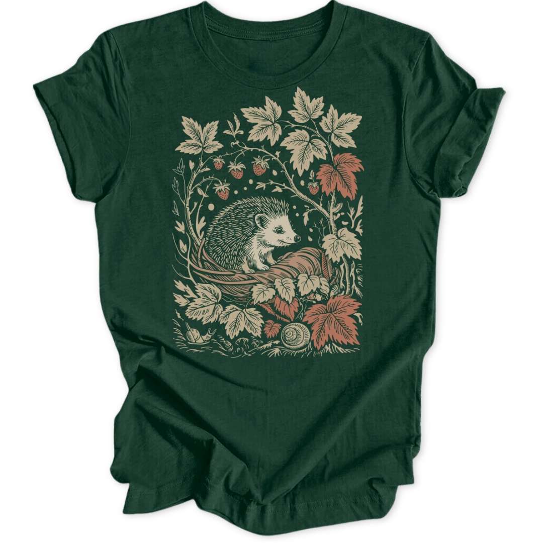 Herbst Igel T-Shirt T-Shirt Waldgrün / S