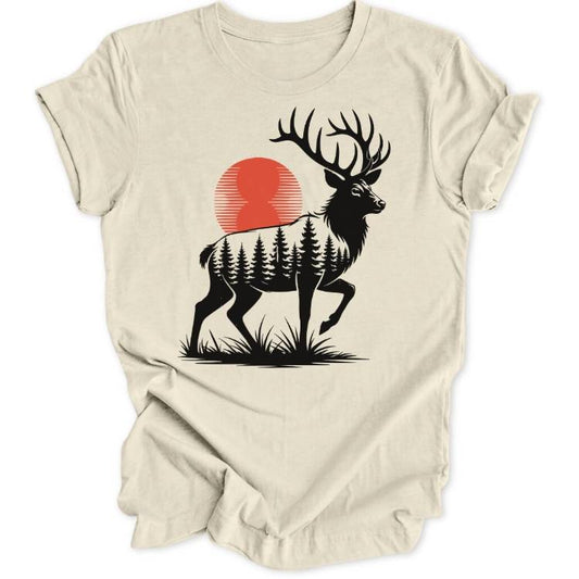 Hirsch Sonne Unisex T-Shirt - Wild Spirit