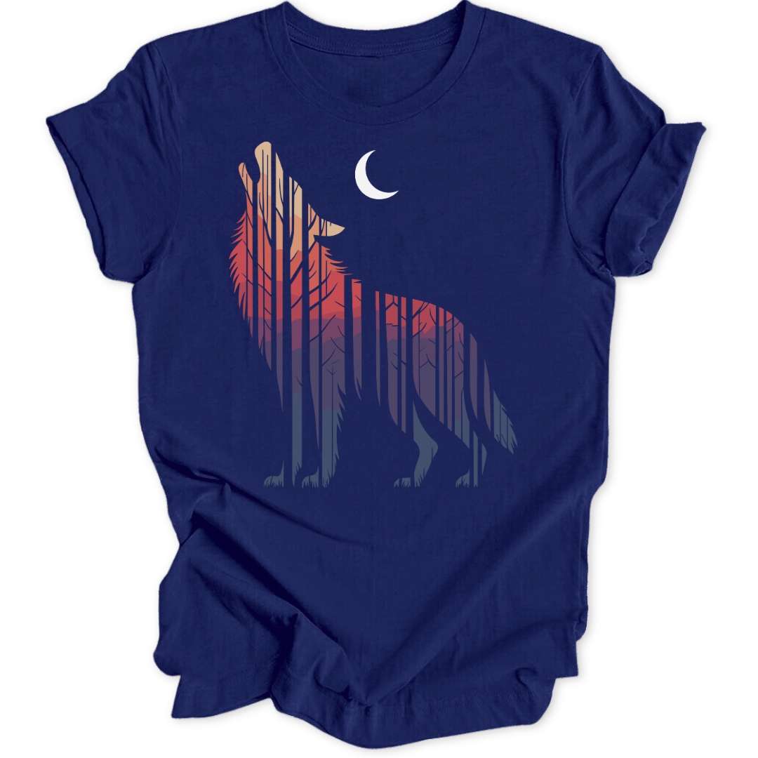 Howling Silhouette Unisex T-Shirt - Wild Spirit
