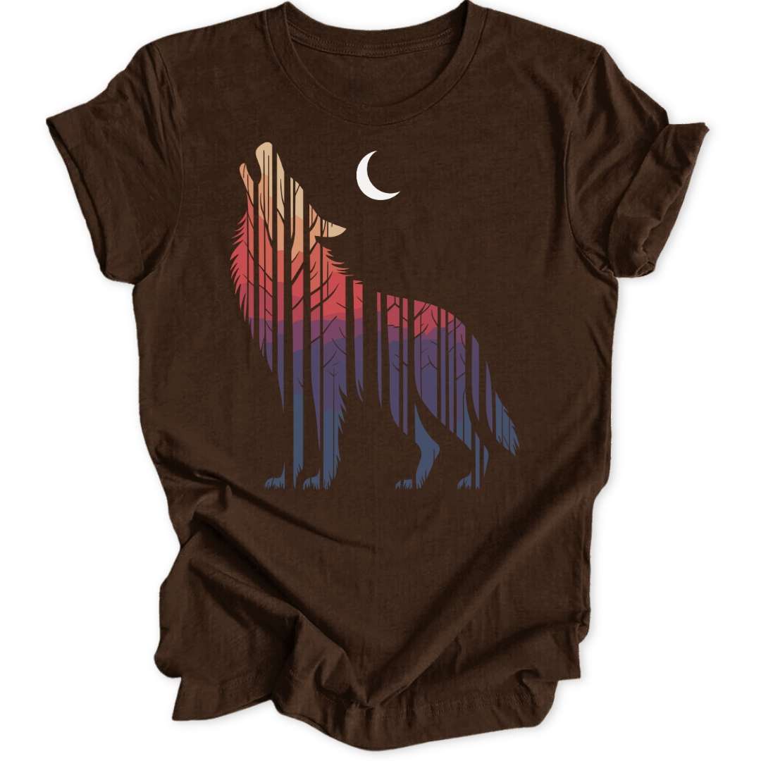 Howling Silhouette Unisex T-Shirt - Wild Spirit
