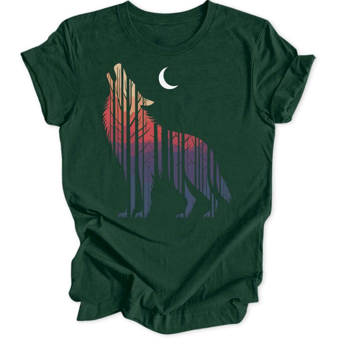 Howling Silhouette Unisex T-Shirt - Wild Spirit