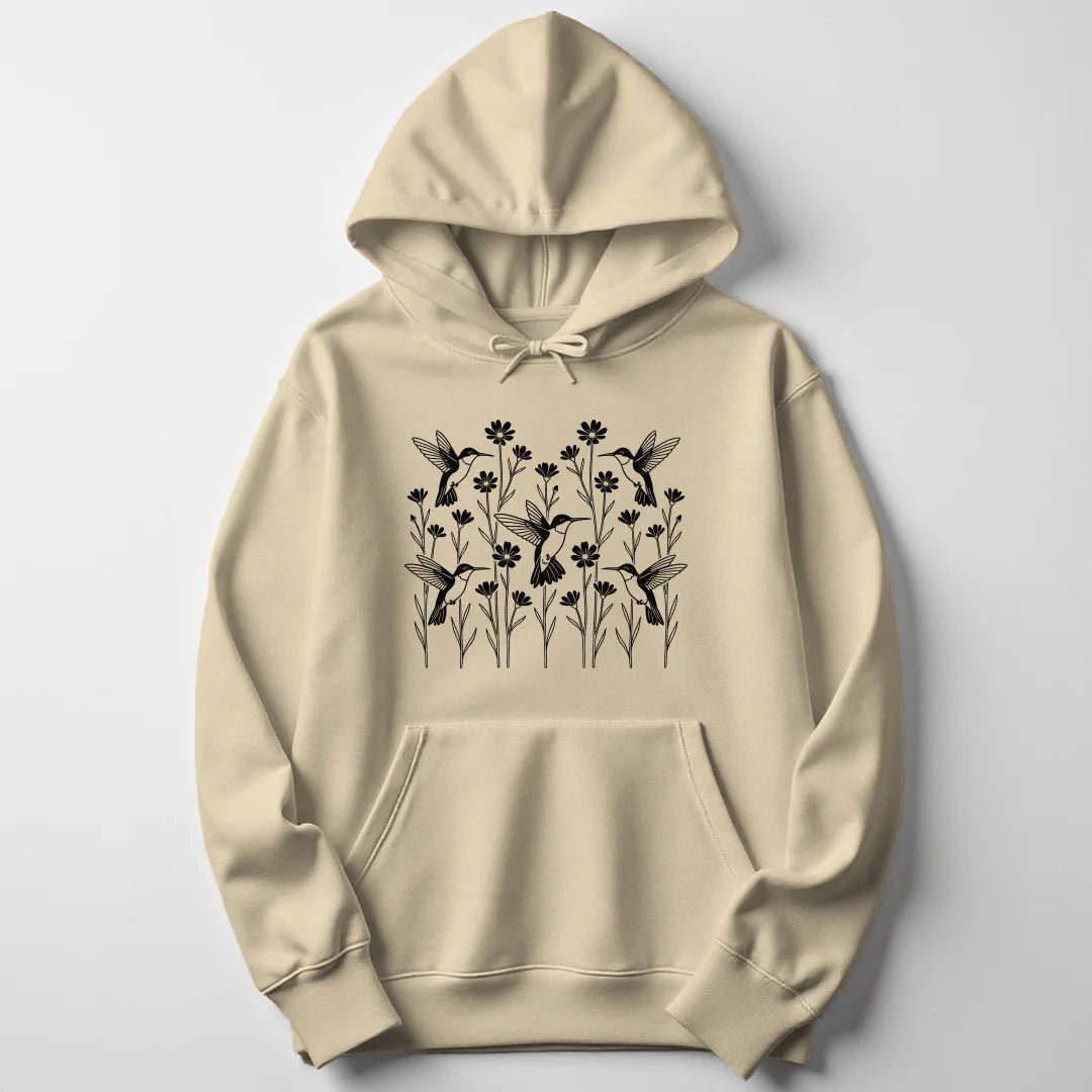 Hummingbird Meadow Unisex Hoodie - Wild Spirit