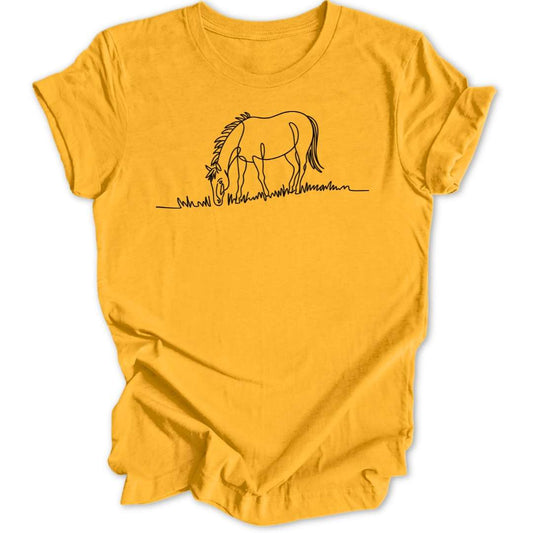 Lineart Pferd Unisex T-Shirt - Wild Spirit