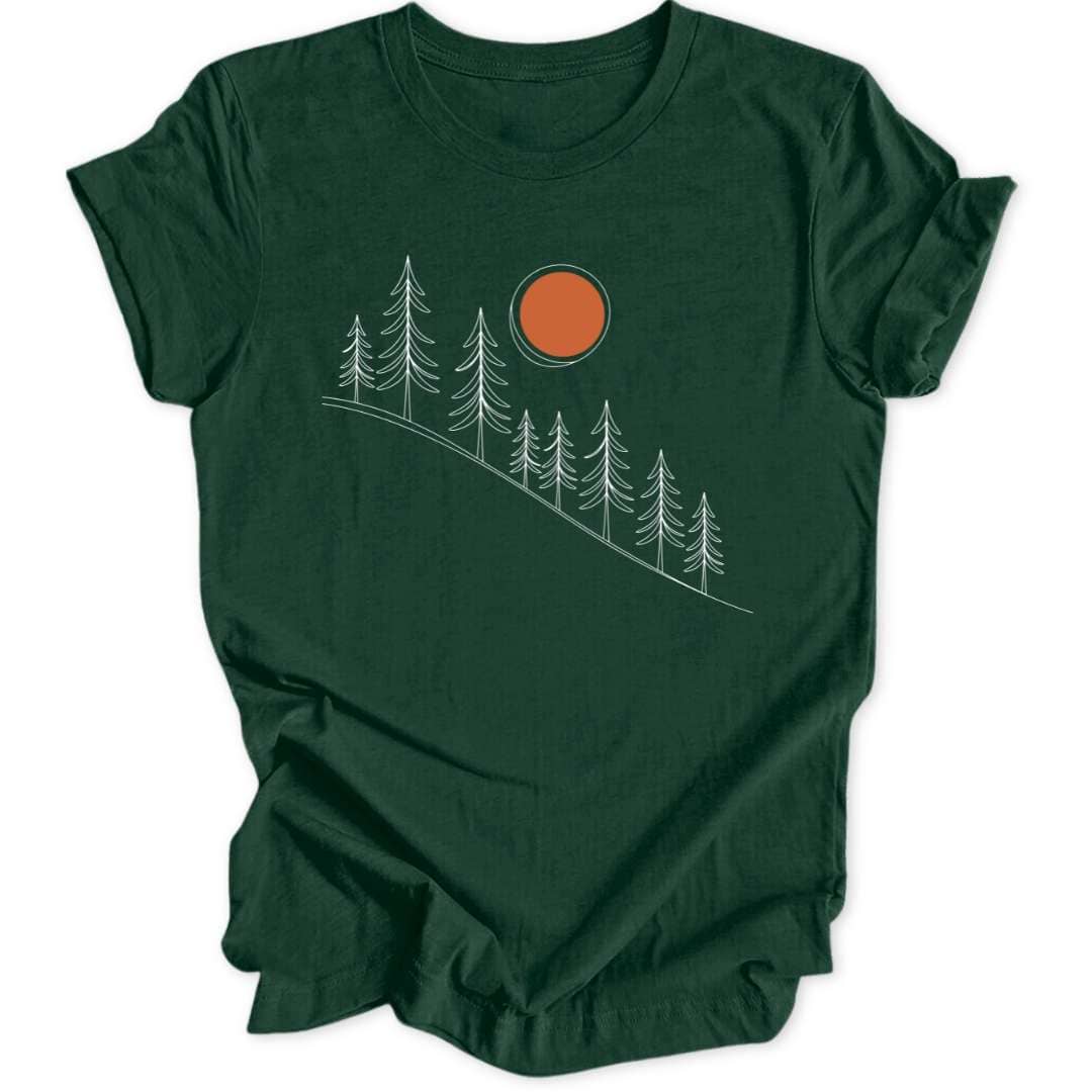 Lineart Sunrise Unisex T-Shirt - Wild Spirit