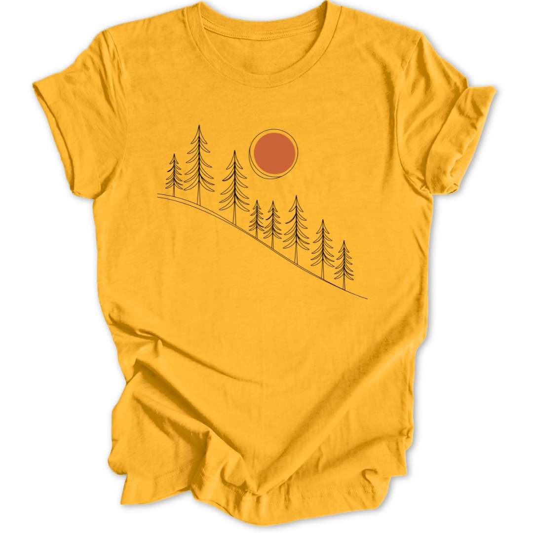Lineart Sunrise Unisex T-Shirt - Wild Spirit