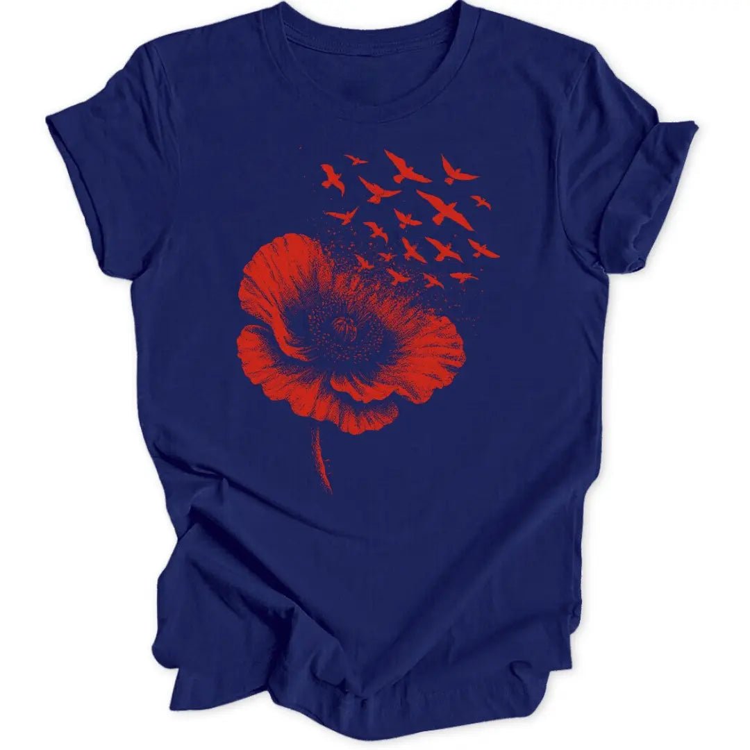 Mohn Vögel Unisex T-Shirt - Wild Spirit