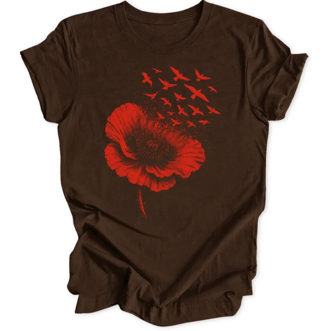 Mohn Vögel Unisex T-Shirt - Wild Spirit