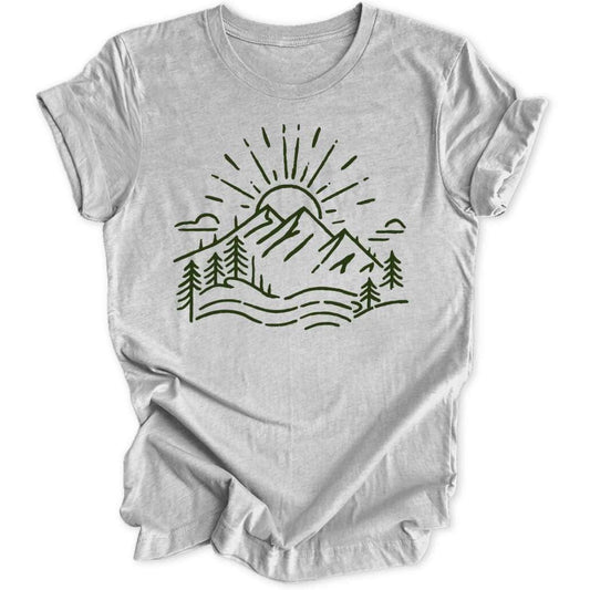 Mountain With Sun Unisex T-Shirt - Wild Spirit