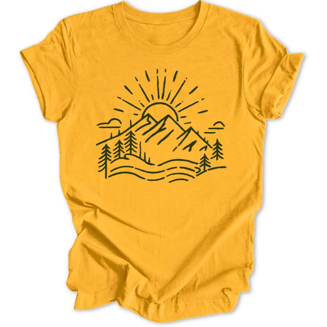Mountain With Sun Unisex T-Shirt - Wild Spirit
