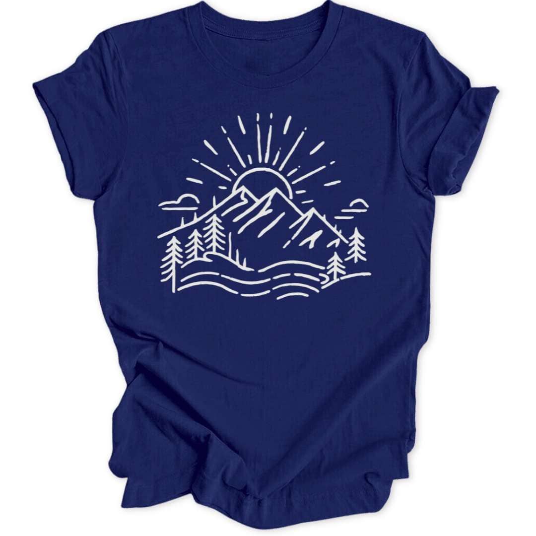 Mountain With Sun Unisex T-Shirt - Wild Spirit