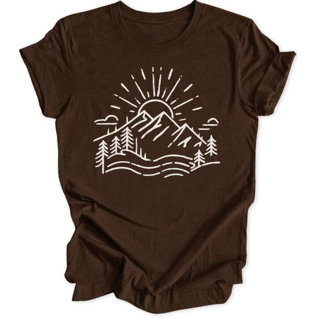 Mountain With Sun Unisex T-Shirt - Wild Spirit