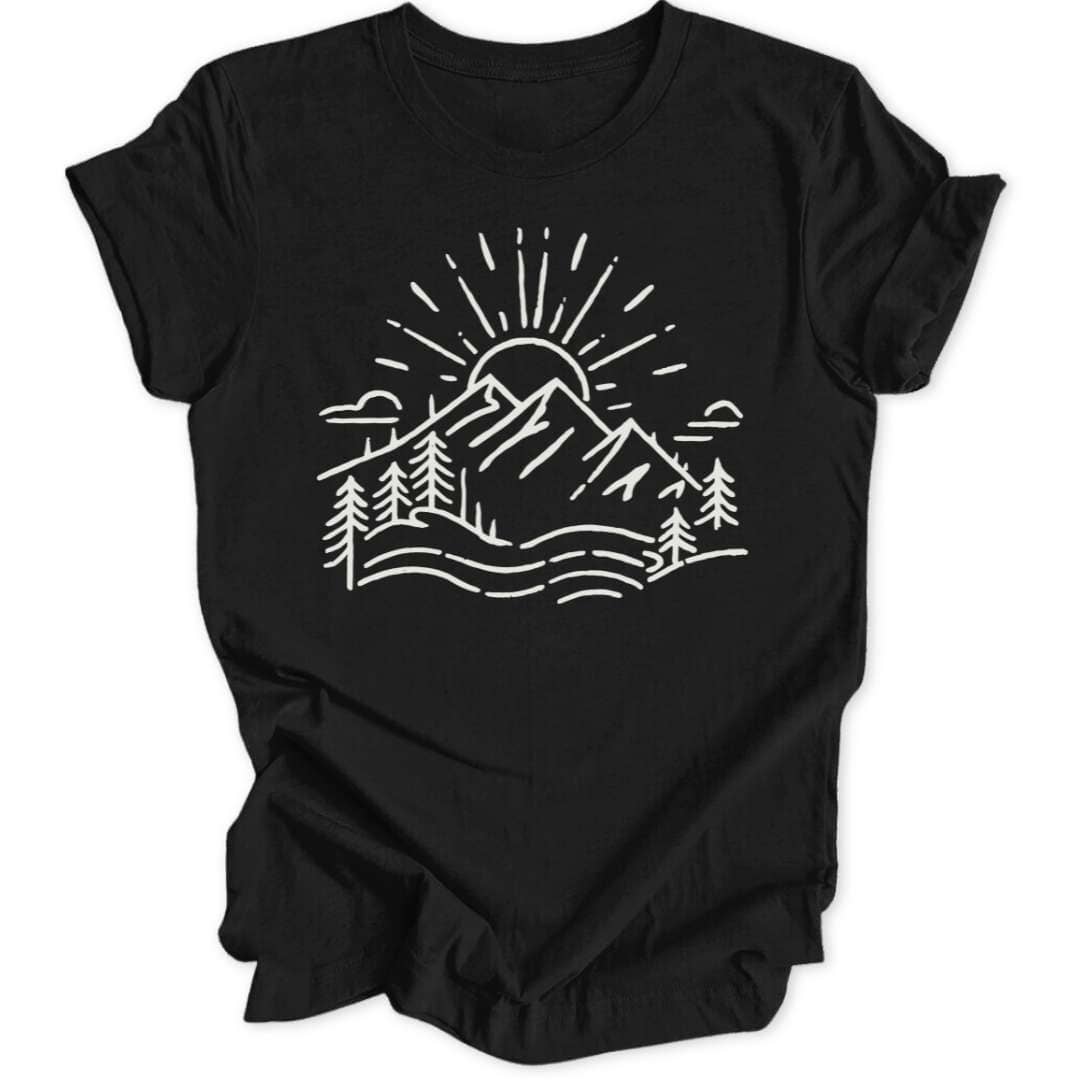 Mountain With Sun Unisex T-Shirt - Wild Spirit