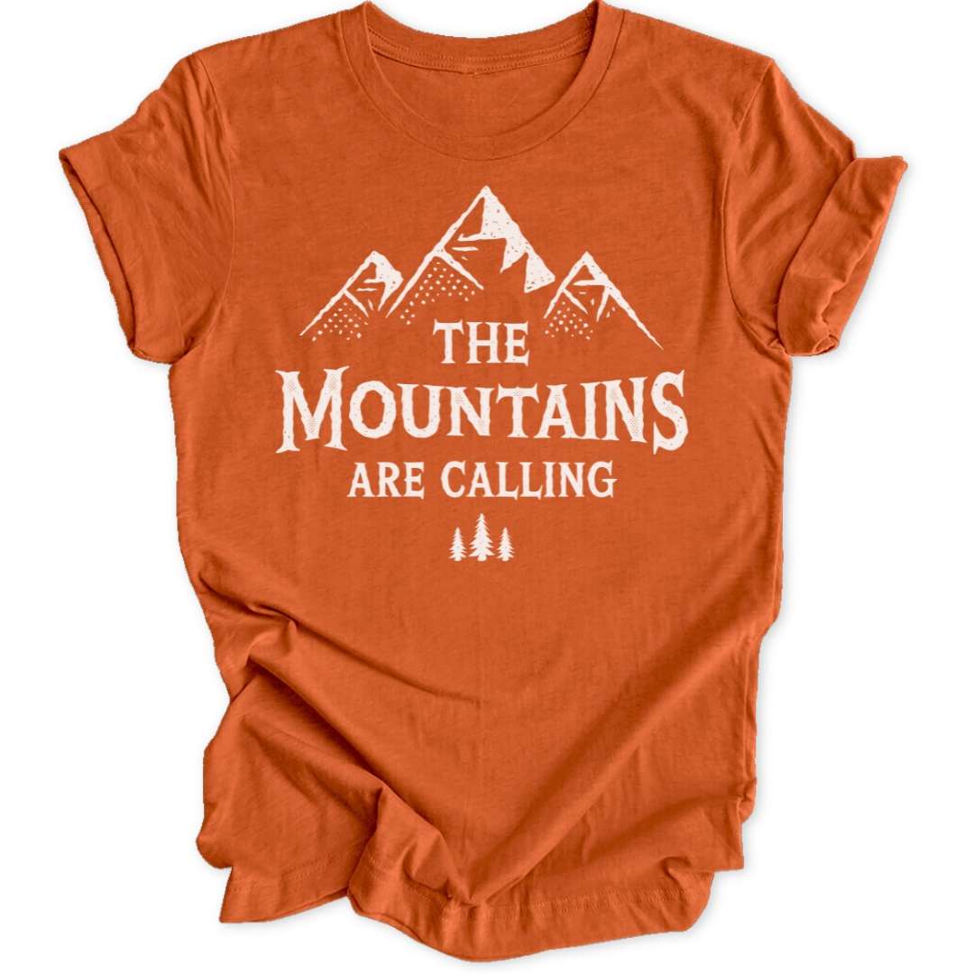 Mountains are Calling T-Shirt T-Shirt Orange / S