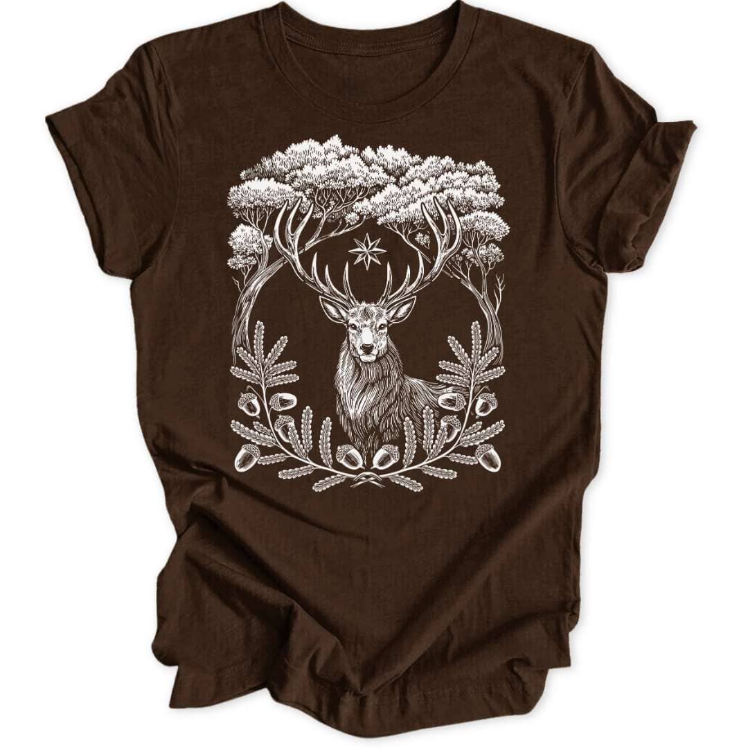 Mystischer Hirsch T-Shirt T-Shirt Braun / S