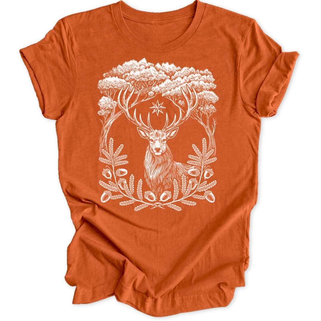 Mystischer Hirsch T-Shirt T-Shirt Orange / S