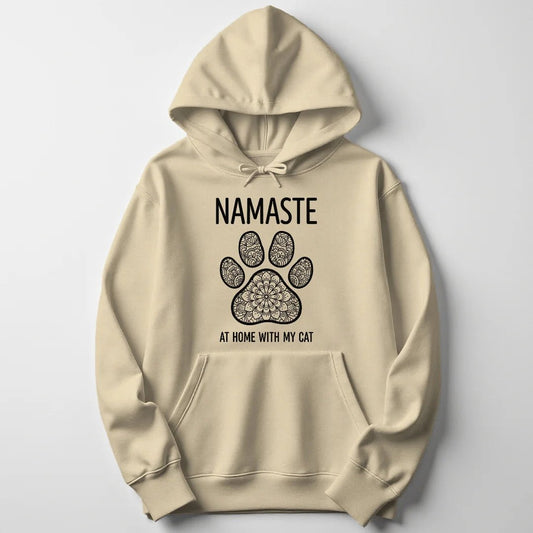 Namaste with Cat Unisex Hoodie - Wild Spirit