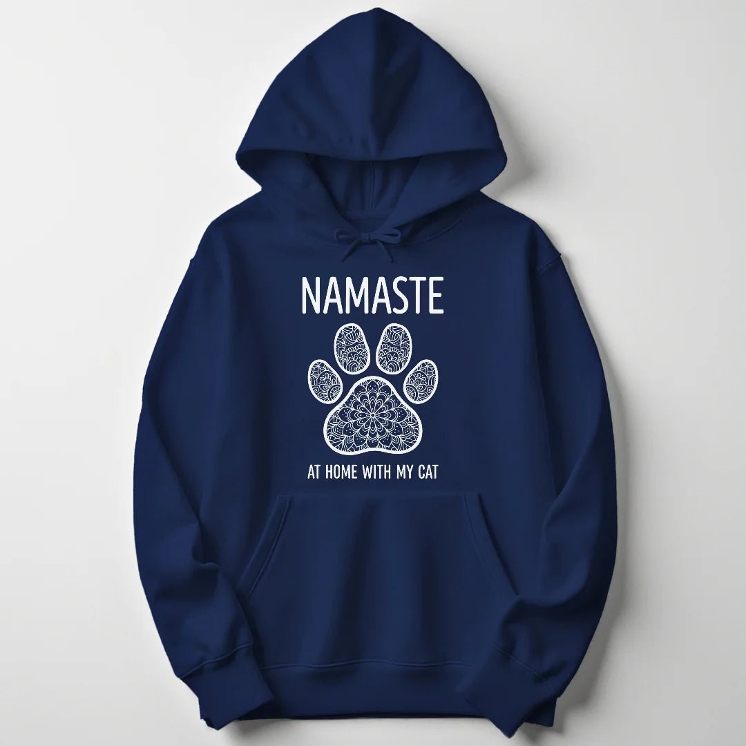 Namaste with Cat Unisex Hoodie - Wild Spirit