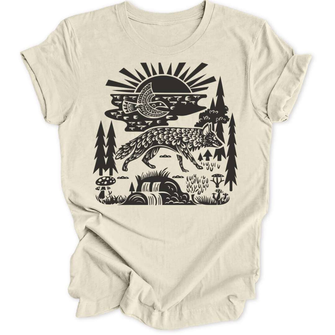Nature Lino Wolf Unisex T-Shirt - Wild Spirit