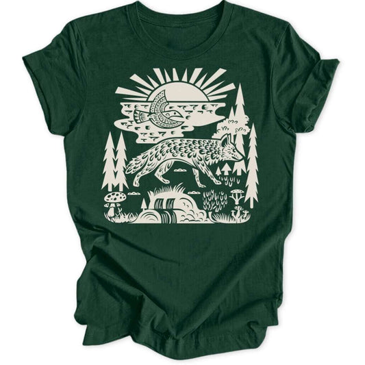 Nature Lino Wolf Unisex T-Shirt - Wild Spirit