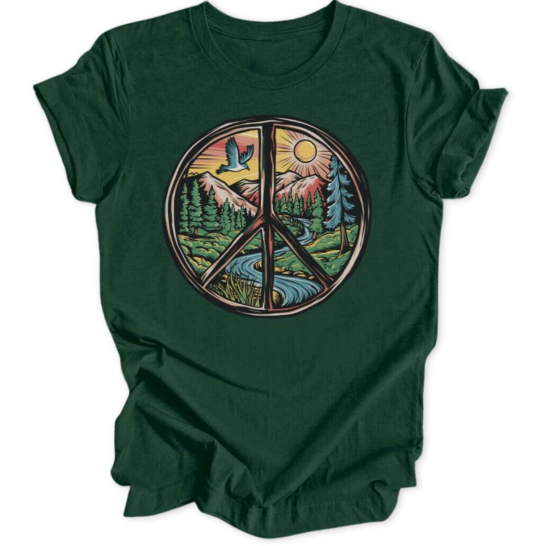 Peace Sign Landscape Unisex T-Shirt - Wild Spirit