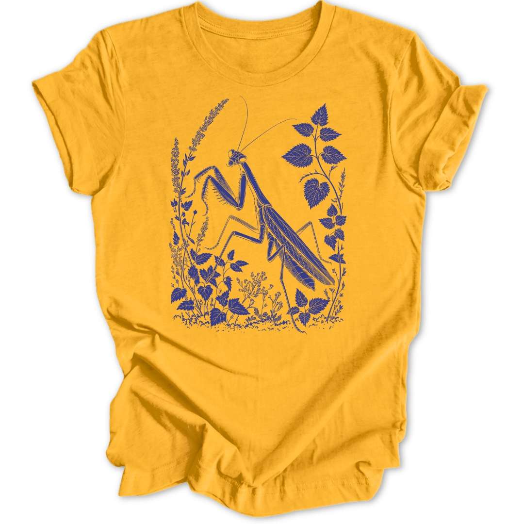 Praying Mantis Unisex T-Shirt T-Shirt Gold / S