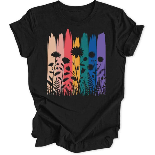 Rainbow Flowers Unisex T-Shirt - Wild Spirit