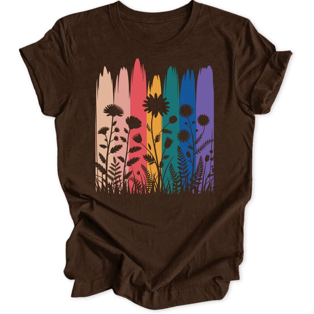 Rainbow Flowers Unisex T-Shirt - Wild Spirit