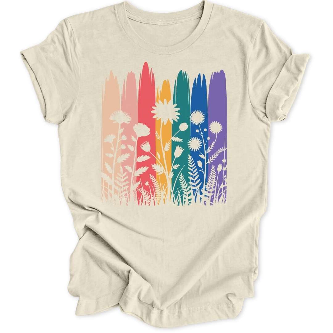 Rainbow Flowers Unisex T-Shirt - Wild Spirit