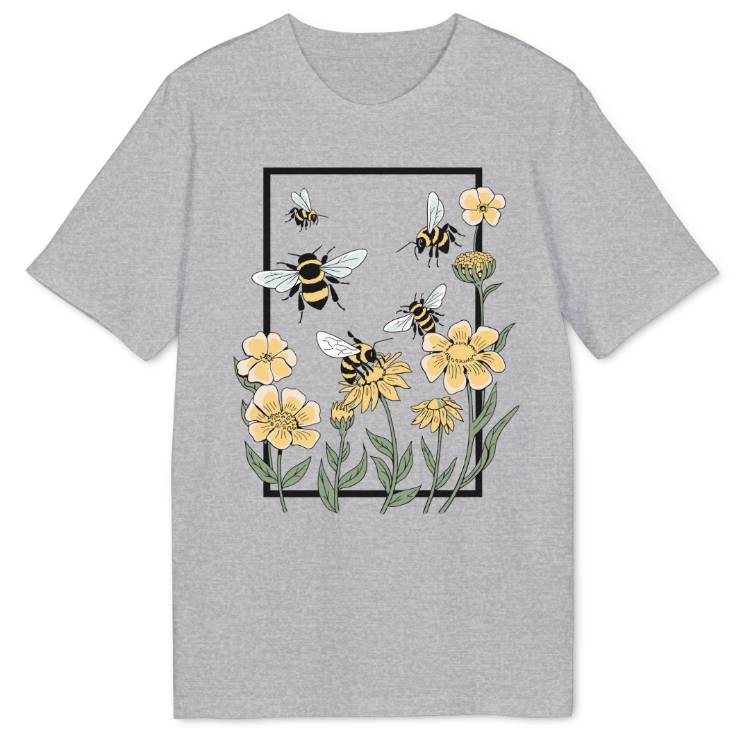 Rectangle Bees Bio T-Shirt - Wild Spirit