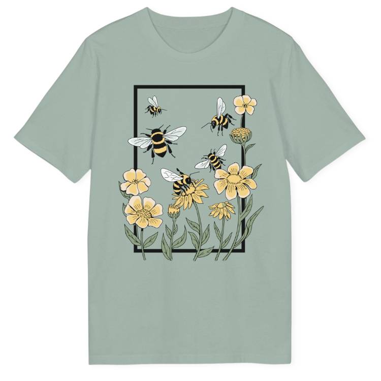 Rectangle Bees Bio T-Shirt - Wild Spirit