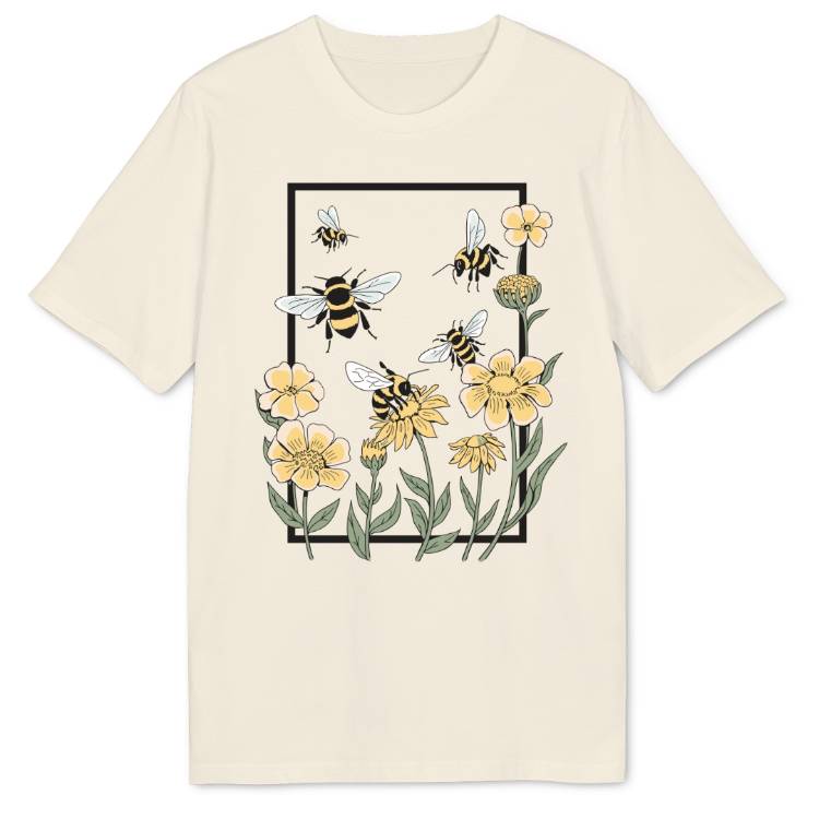 Rectangle Bees Bio T-Shirt - Wild Spirit