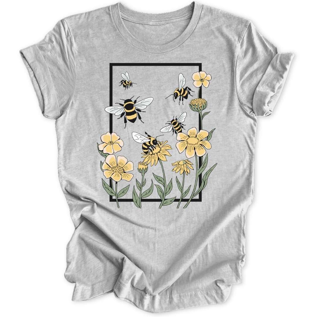 Rectangle Bees T-Shirt T-Shirt Sport Grey / S