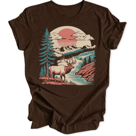 Retro Elk Unisex T-Shirt - Wild Spirit